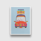 Ready to Hit the Road Painting - Meri Deewar 2 : 3 Vertical Premium Wall Art Canvas by MeriDeewar