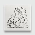 Rearing horse Painting 1 : 1 Square Premium Wall Art Canvas by MeriDeewar