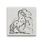 Rearing horse Painting 1 : 1 Square Premium Wall Art Canvas by MeriDeewar