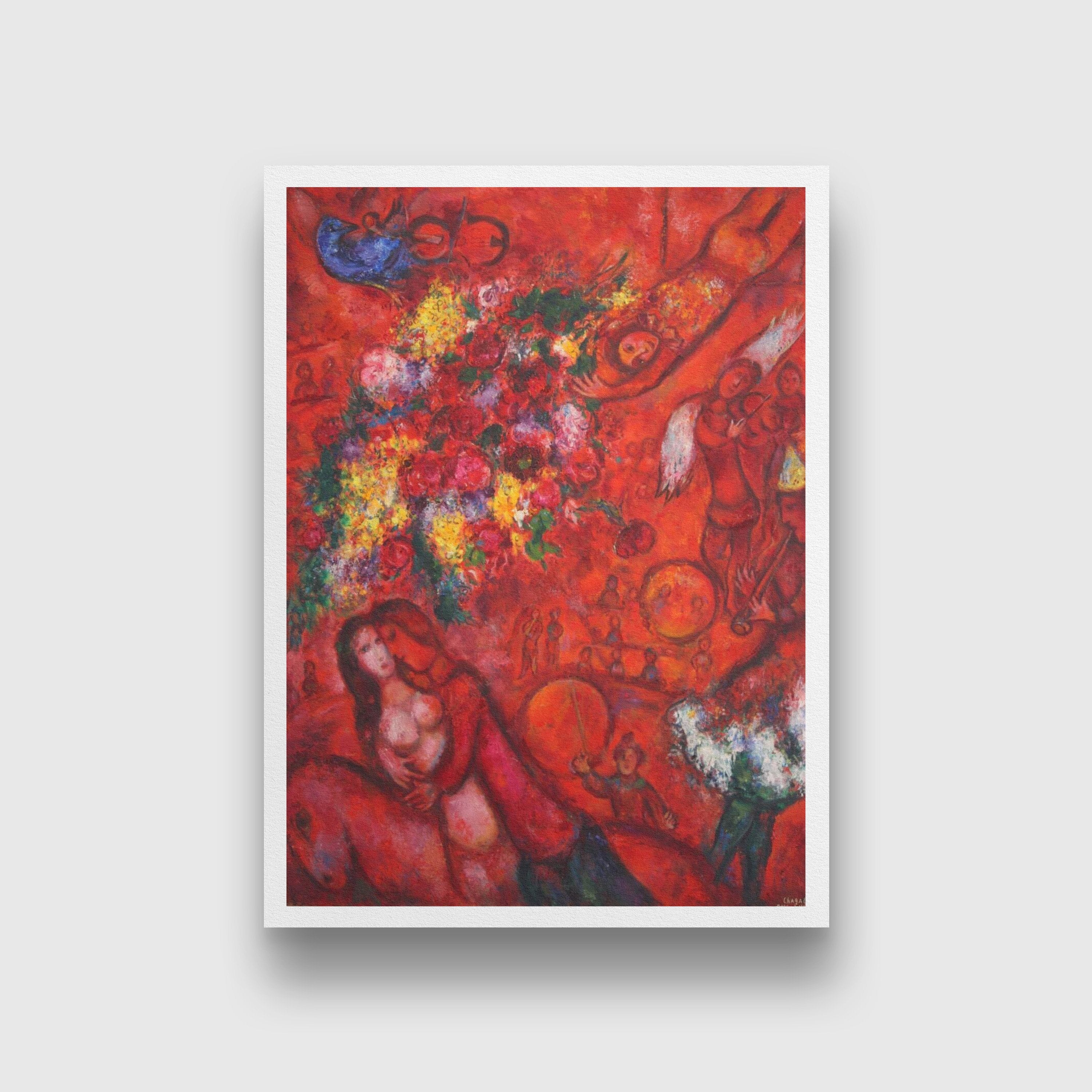 Red couple Painting - Meri Deewar 4 X 5.5 Vertical Premium Wall Art Canvas by MeriDeewar