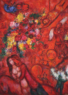 Red couple Painting - Meri Deewar 4 X 5.5 Vertical Premium Wall Art Canvas by MeriDeewar