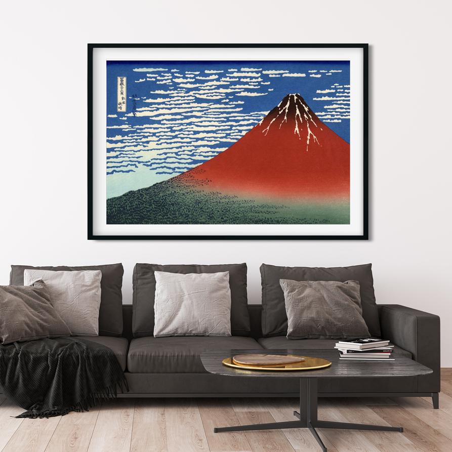 red fuji Painting - Meri Deewar 3 : 2 Horizontal Premium Wall Art Canvas by MeriDeewar