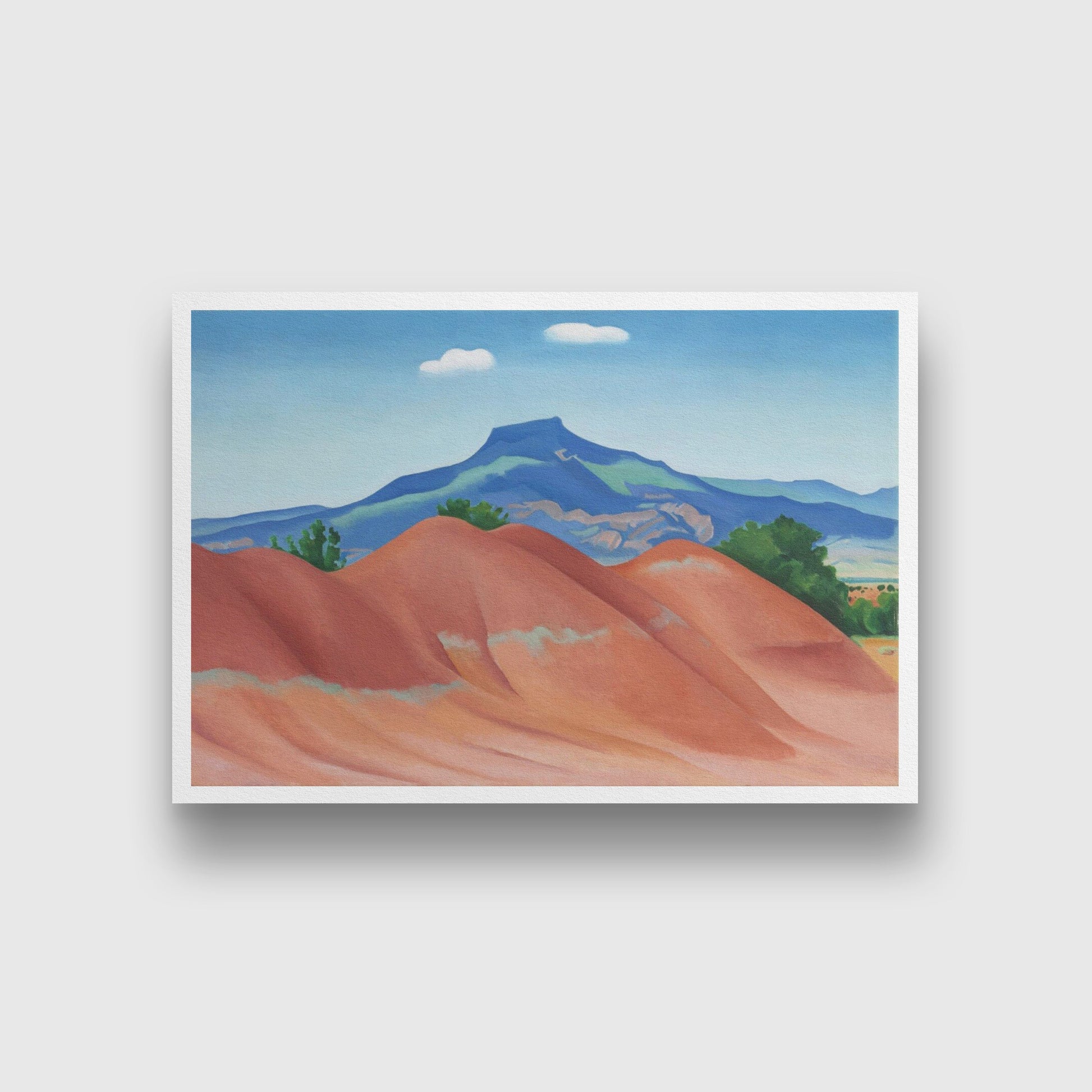 Red Hills Painting - Meri Deewar 3 : 2 Horizontal Premium Wall Art Canvas by MeriDeewar
