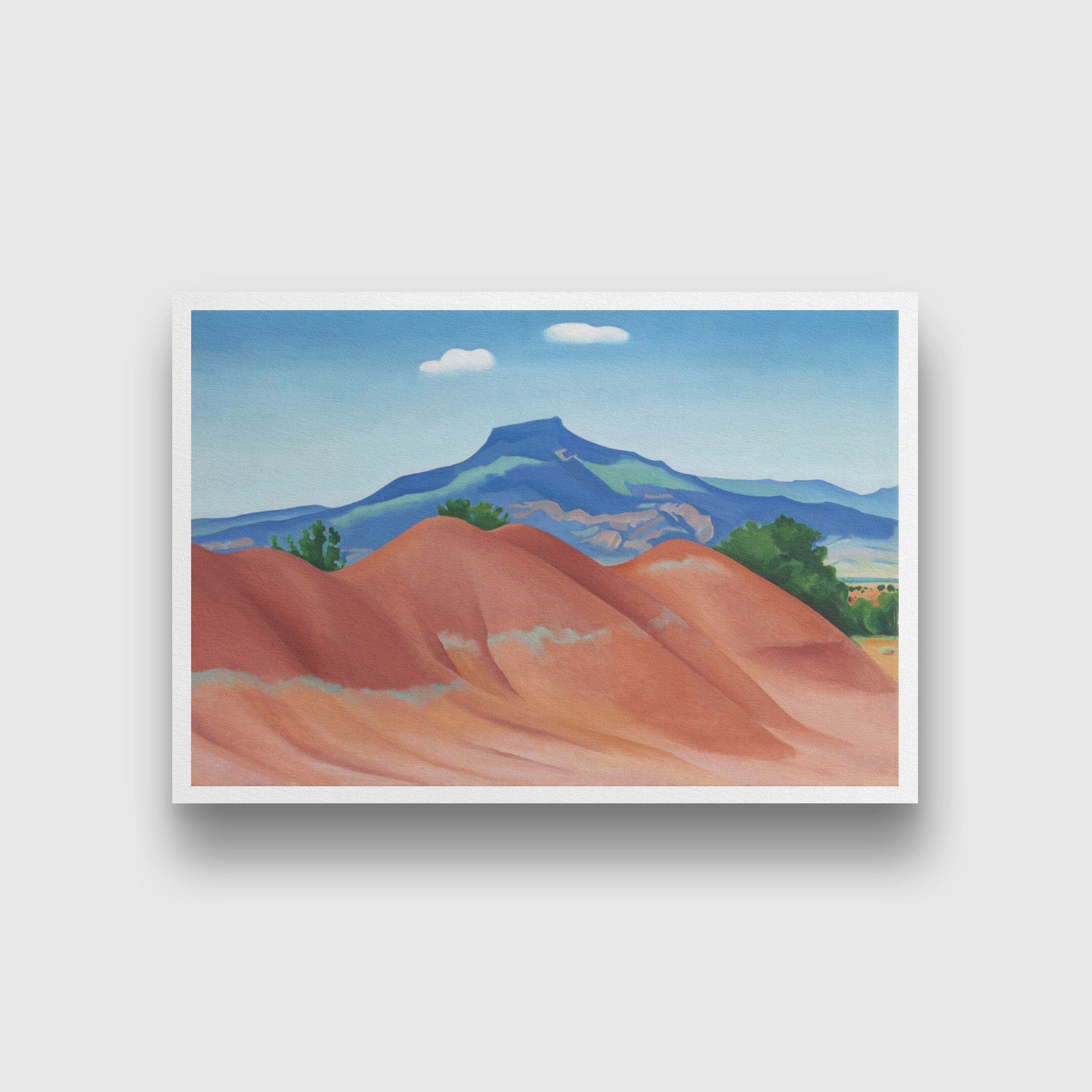 Red Hills Painting - Meri Deewar 3 : 2 Horizontal Premium Wall Art Canvas by MeriDeewar