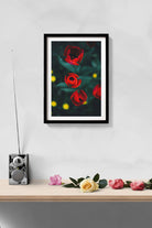 Red roses Painting - Meri Deewar 2 : 3 Vertical Premium Wall Art Canvas by MeriDeewar
