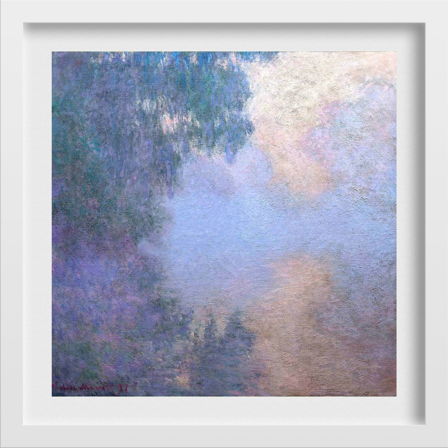 Reflection Painting - Meri Deewar 1 : 1 Square Premium Wall Art Canvas by MeriDeewar