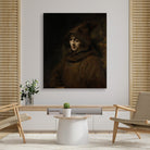 Rembrandt's sonTitus as a monk Painting - Meri Deewar 5 : 6 Vertical Premium Wall Art Canvas by MeriDeewar