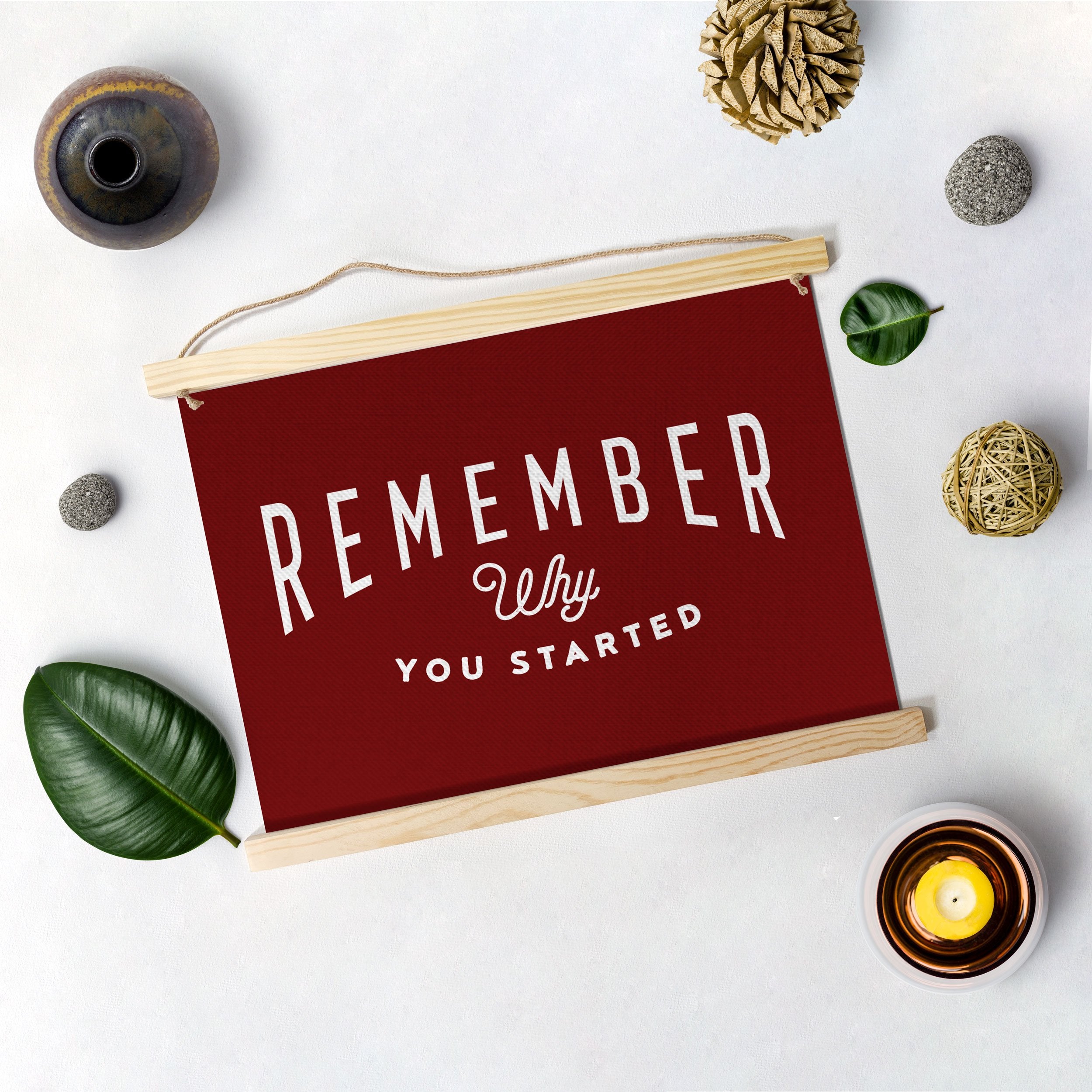 Remember Poster Hanging Canvas Hanging Canvas Premium Wall Art Canvas by MeriDeewar
