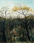 Rendezvous in the Forest painting - Meri Deewar 4 :5 Vertical Premium Wall Art Canvas by MeriDeewar