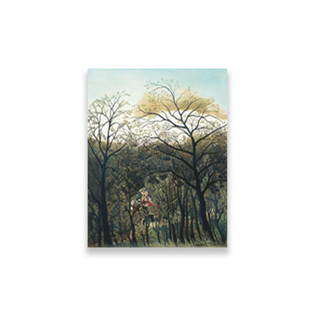 Rendezvous in the Forest painting - Meri Deewar 4 :5 Vertical Premium Wall Art Canvas by MeriDeewar