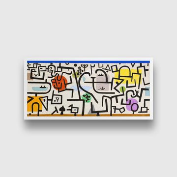 Rich port a travel picture painting - Meri Deewar 2 : 1 Horizontal Premium Wall Art Canvas by MeriDeewar