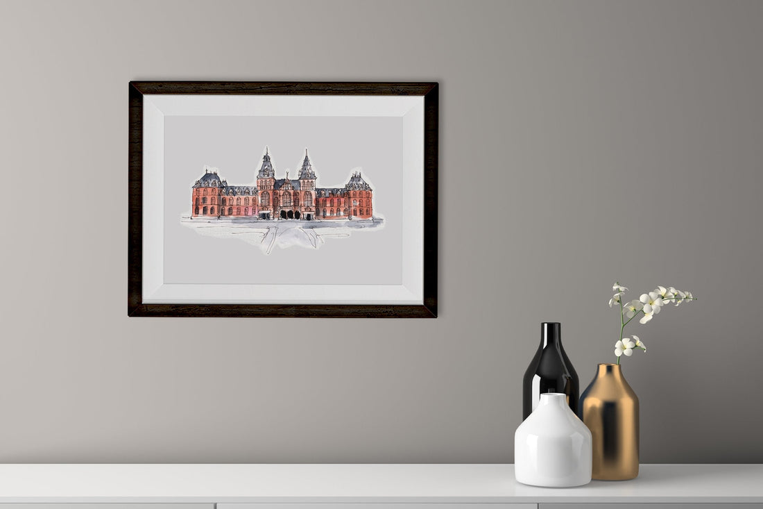 Rijks Museum Illustration Painting  - Meri Deewar 3 : 2 Horizontal Premium Wall Art Canvas by MeriDeewar