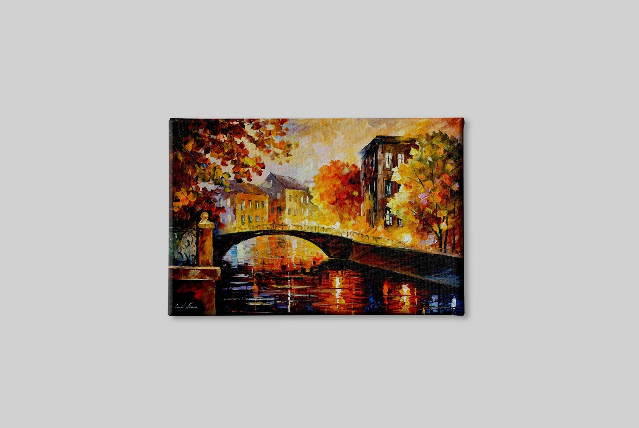 River of memories leonid afremov Painting - Meri Deewar 3 : 2 Horizontal Premium Wall Art Canvas by MeriDeewar