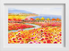 Riverside Flower Land Painting - Meri Deewar 3 : 2 Horizontal Premium Wall Art Canvas by MeriDeewar