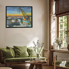 Road Construction Machinery Painting 4 : 3 Horizontal Premium Wall Art Canvas by MeriDeewar