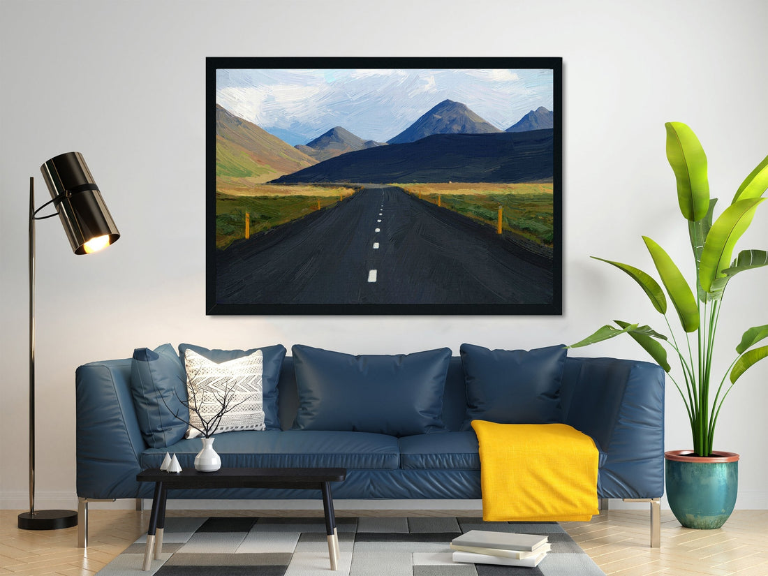 Road Trip Painting - Meri Deewar 3 : 2 Horizontal Premium Wall Art Canvas by MeriDeewar