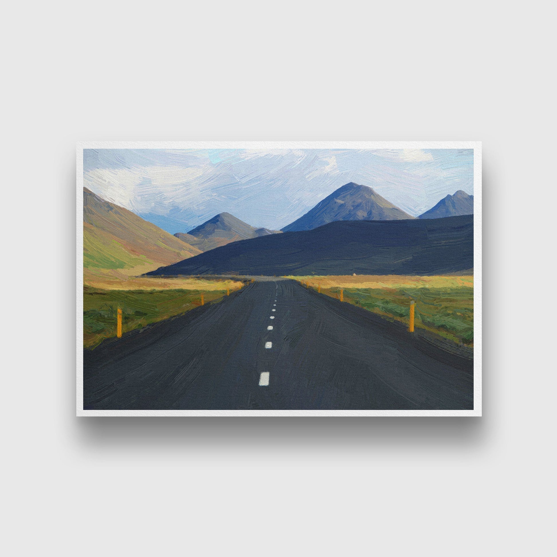 Road Trip Painting - Meri Deewar 3 : 2 Horizontal Premium Wall Art Canvas by MeriDeewar