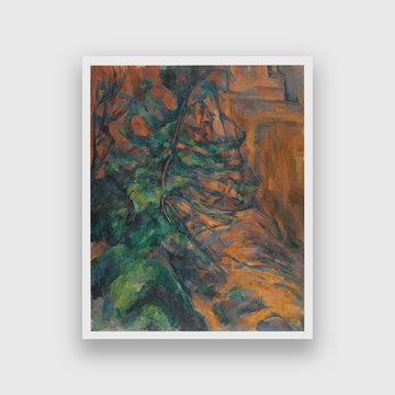 Rochers et branches à Bibémus Painting 4 :5 Vertical Premium Wall Art Canvas by MeriDeewar