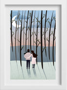 Romantic Evening Artwork Painting - Meri Deewar 2 : 3 Vertical Premium Wall Art Canvas by MeriDeewar