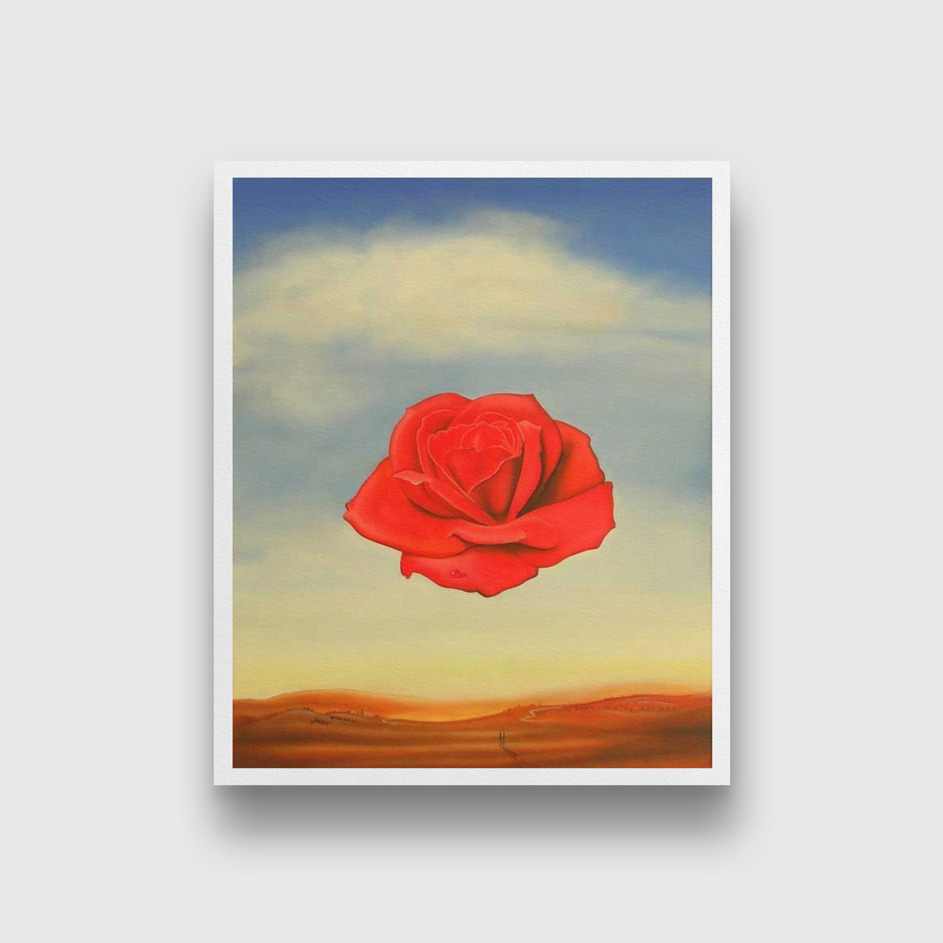 Rose Meditative Painting - Meri Deewar 4 :5 Vertical Premium Wall Art Canvas by MeriDeewar
