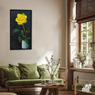 Rose Vase Oil painting 2 : 3 Vertical Premium Wall Art Canvas by MeriDeewar