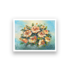 Roses Flower Bunch Painting 4 : 3 Horizontal Premium Wall Art Canvas by MeriDeewar