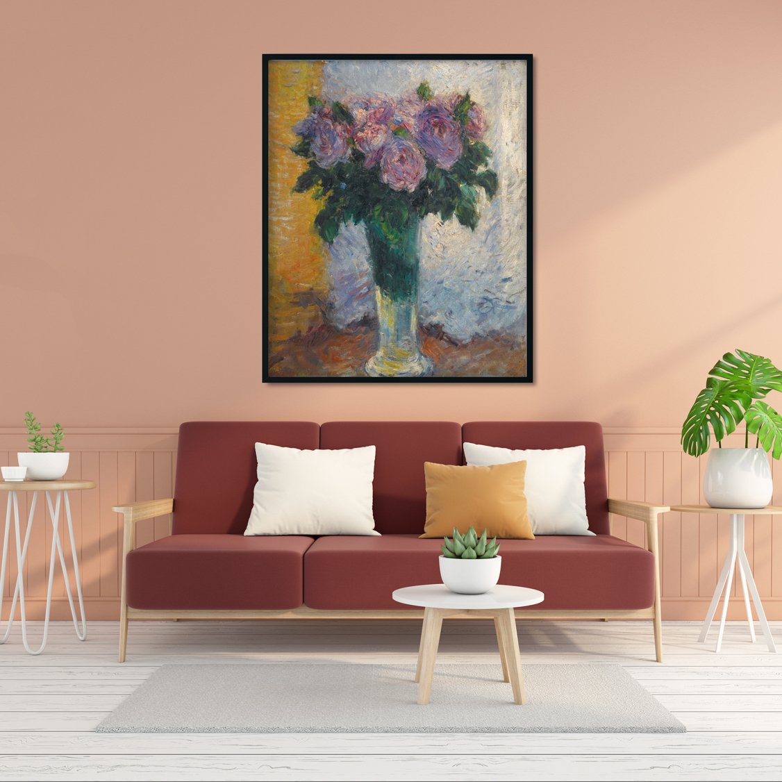 Roses Painting - Meri Deewar 5 : 6 Vertical Premium Wall Art Canvas by MeriDeewar
