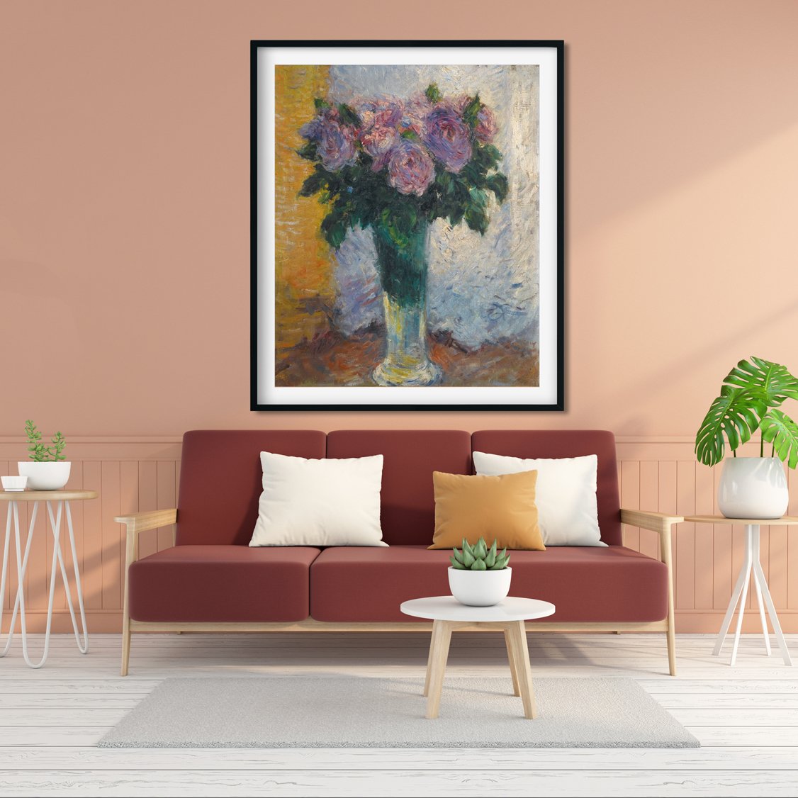 Roses Painting - Meri Deewar 5 : 6 Vertical Premium Wall Art Canvas by MeriDeewar