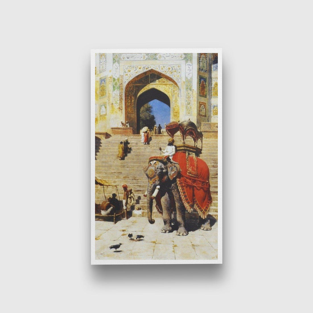 Royal Elephant Painting - Meri Deewar 1 : 2 Vertical Premium Wall Art Canvas by MeriDeewar