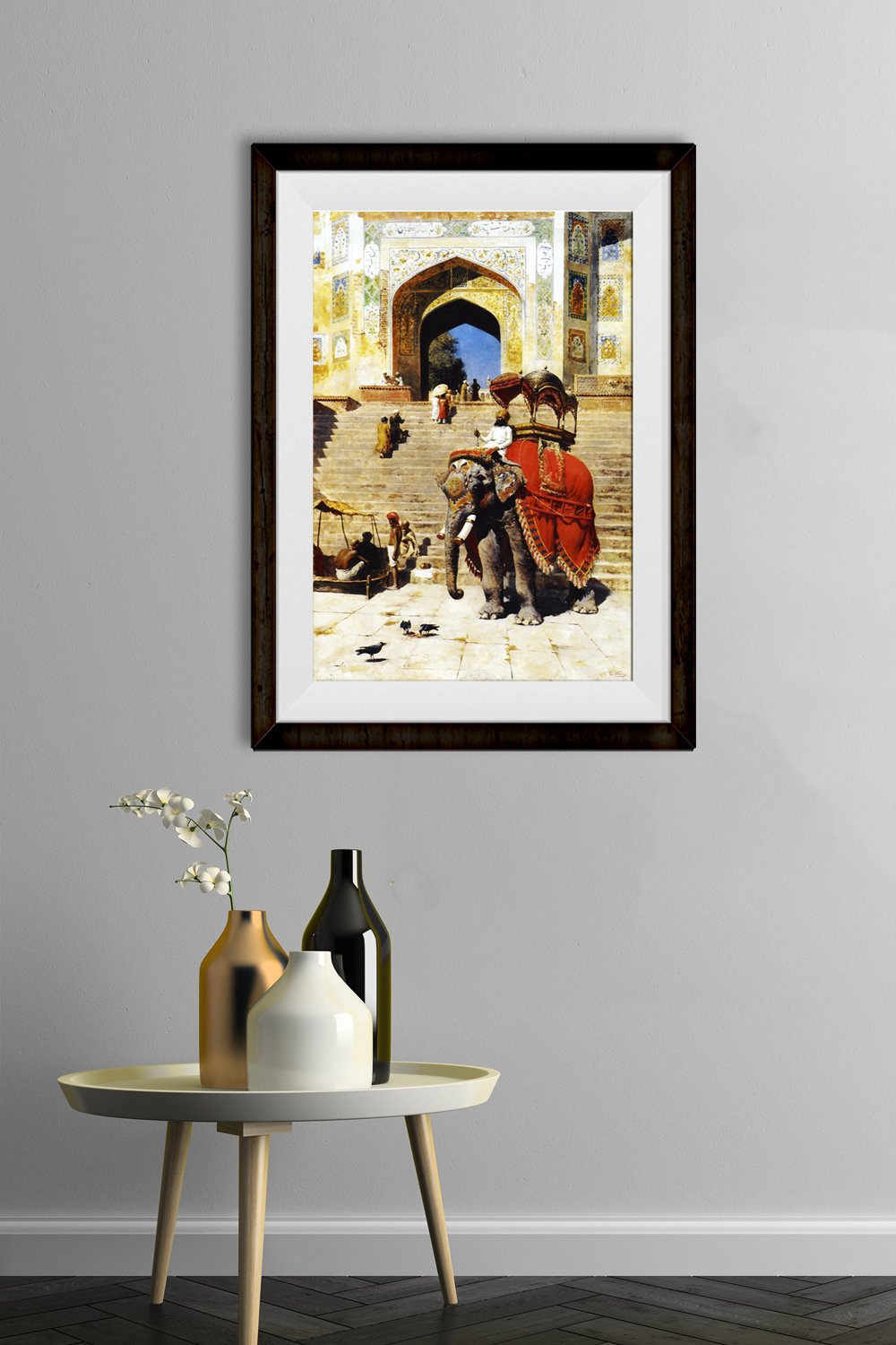 Royal Elephant Painting - Meri Deewar 1 : 2 Vertical Premium Wall Art Canvas by MeriDeewar