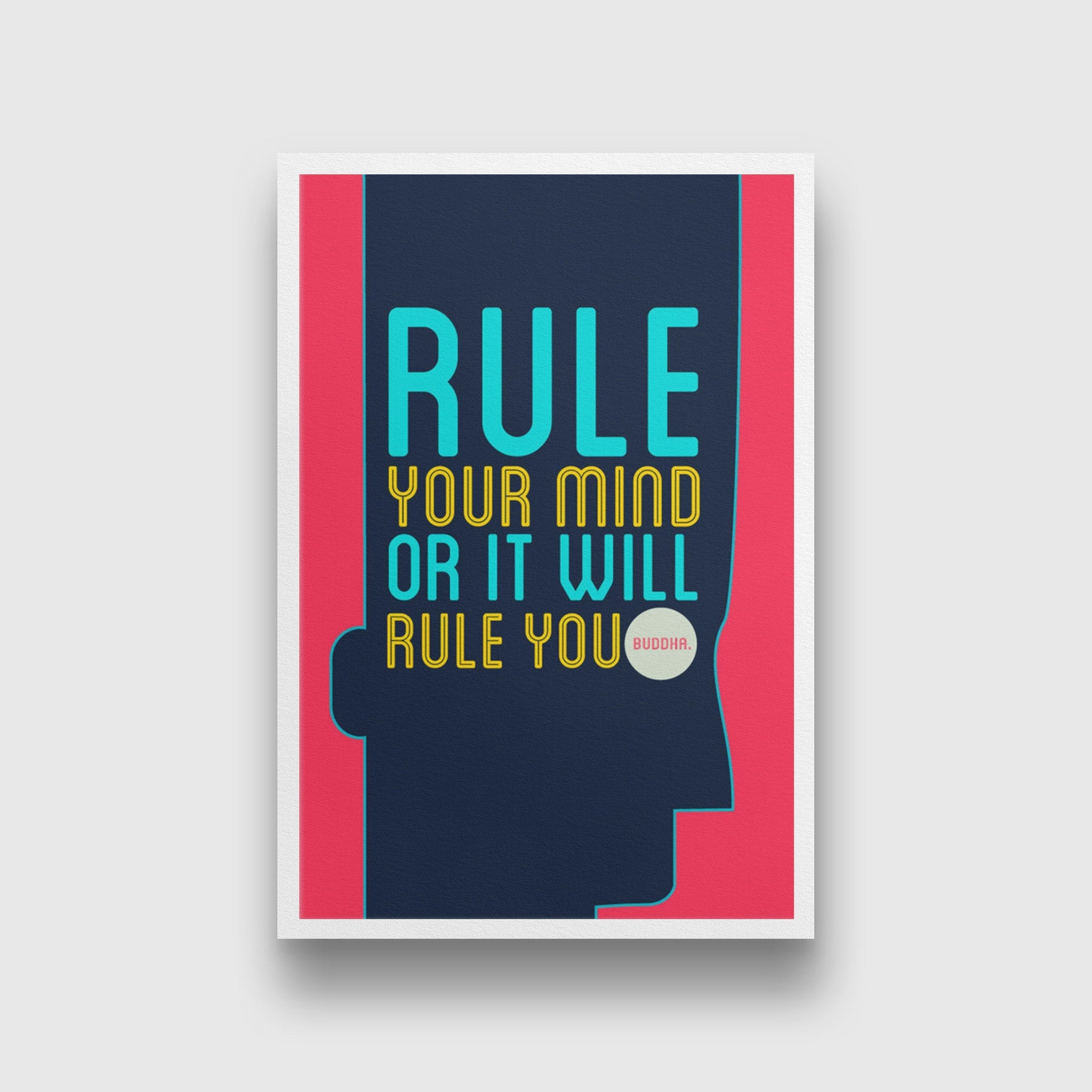 Rule your mind Art Painting - Meri Deewar 2 : 3 Vertical Premium Wall Art Canvas by MeriDeewar