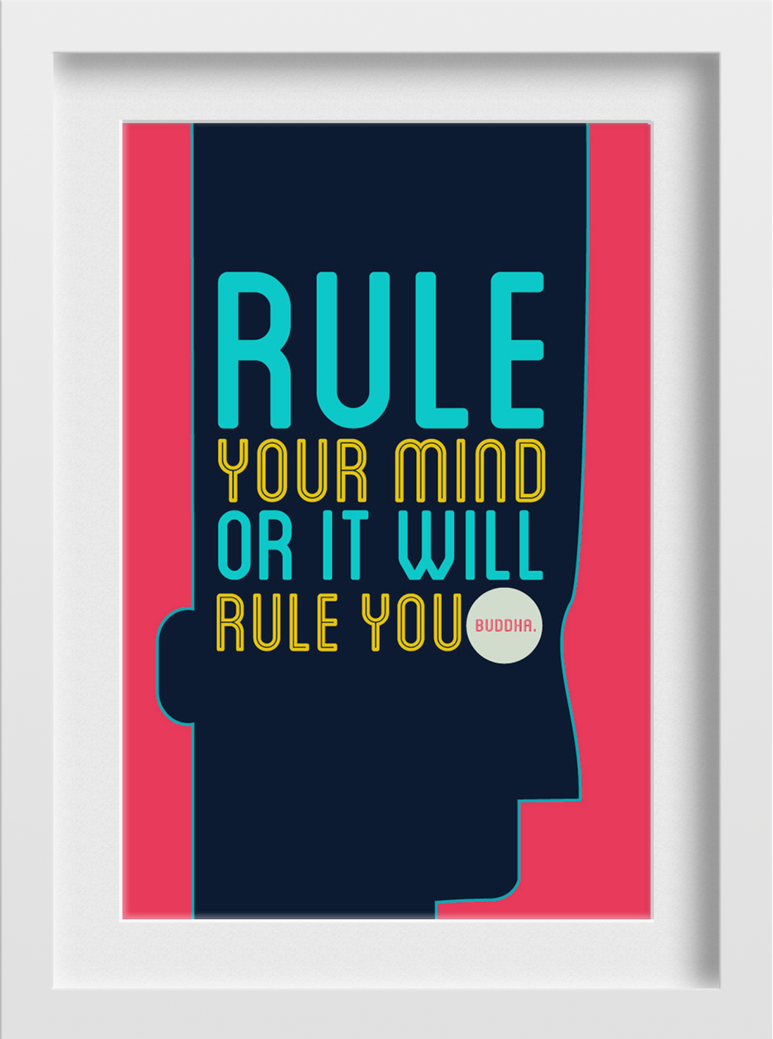 Rule your mind Art Painting - Meri Deewar 2 : 3 Vertical Premium Wall Art Canvas by MeriDeewar