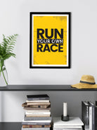 Run your race Poster- Meri Deewar Poster A3 / Poster Premium Wall Art Canvas by MeriDeewar