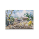 Rural Village Painting - Meri Deewar 3 : 2 Horizontal Premium Wall Art Canvas by MeriDeewar