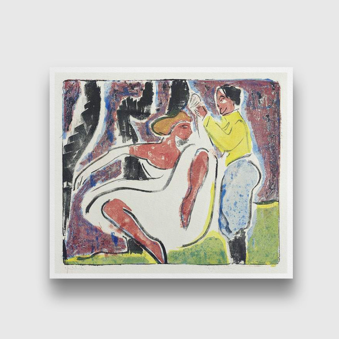 Russian Dancers Painting MeriDeewar 1 : 1 Square Premium Wall Art Canvas by MeriDeewar