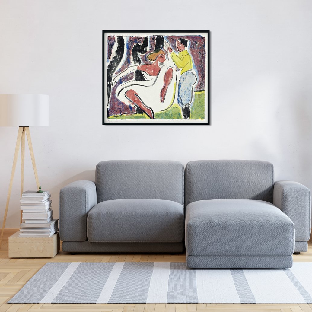 Russian Dancers Painting MeriDeewar 1 : 1 Square Premium Wall Art Canvas by MeriDeewar