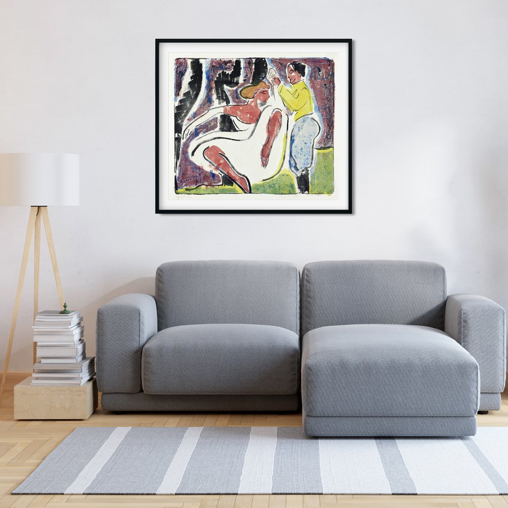 Russian Dancers Painting MeriDeewar 1 : 1 Square Premium Wall Art Canvas by MeriDeewar