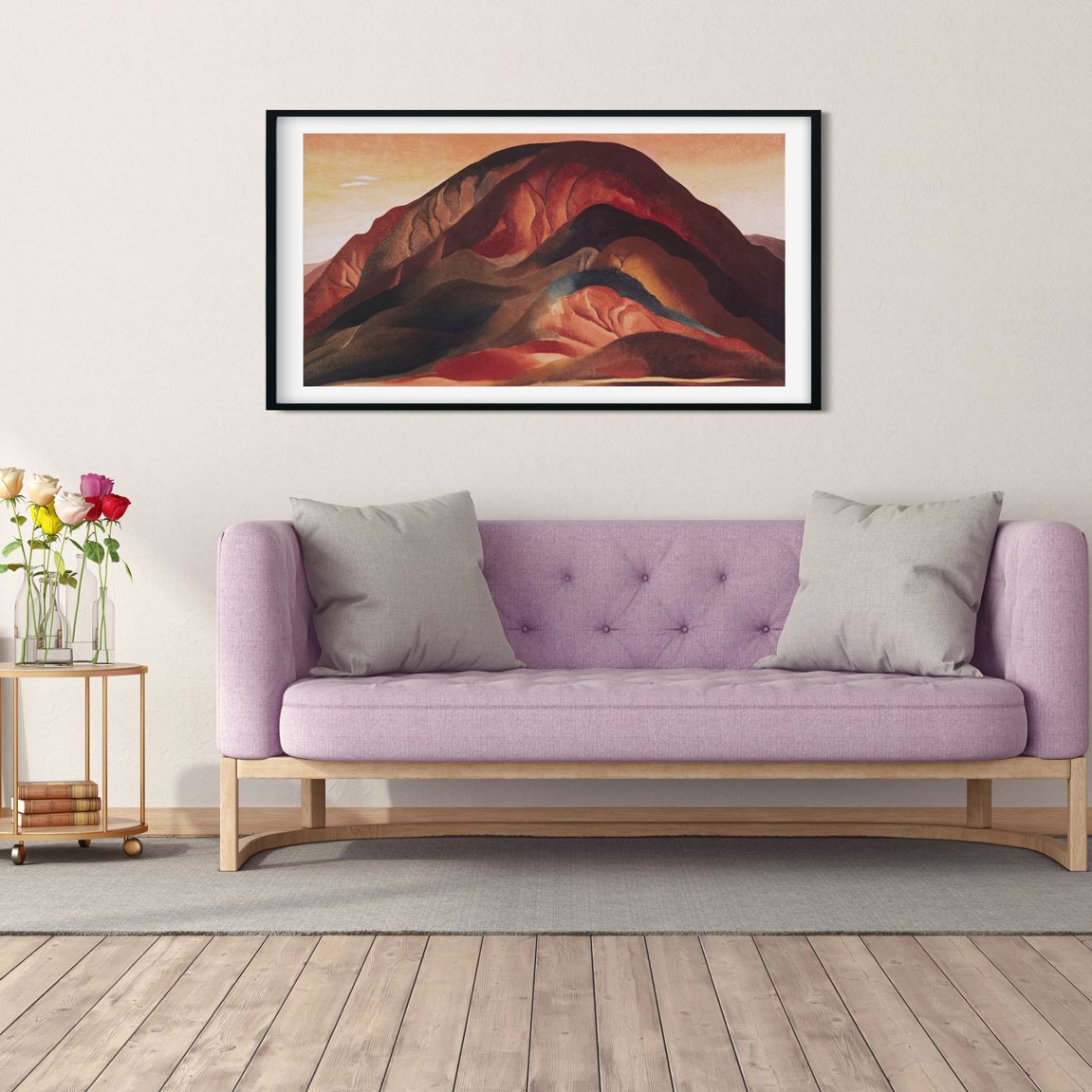 Rust Red Hills Painting - Meri Deewar 2 : 1 Horizontal Premium Wall Art Canvas by MeriDeewar