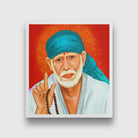 Sabka Malik Ek Sai Baba - Painting 1 : 1 Square Premium Wall Art Canvas by MeriDeewar