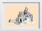 Sacre Coeur Illustration Painting - Meri  Deewar 3 : 2 Horizontal Premium Wall Art Canvas by MeriDeewar