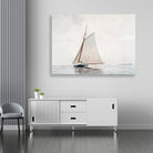 Sailing off Gloucester painting - Meri Deewar 3 : 2 Horizontal Premium Wall Art Canvas by MeriDeewar