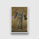 Saint Francis of Assisi with Angels Painting - Meri Deewar 3 : 4 Vertical Premium Wall Art Canvas by MeriDeewar