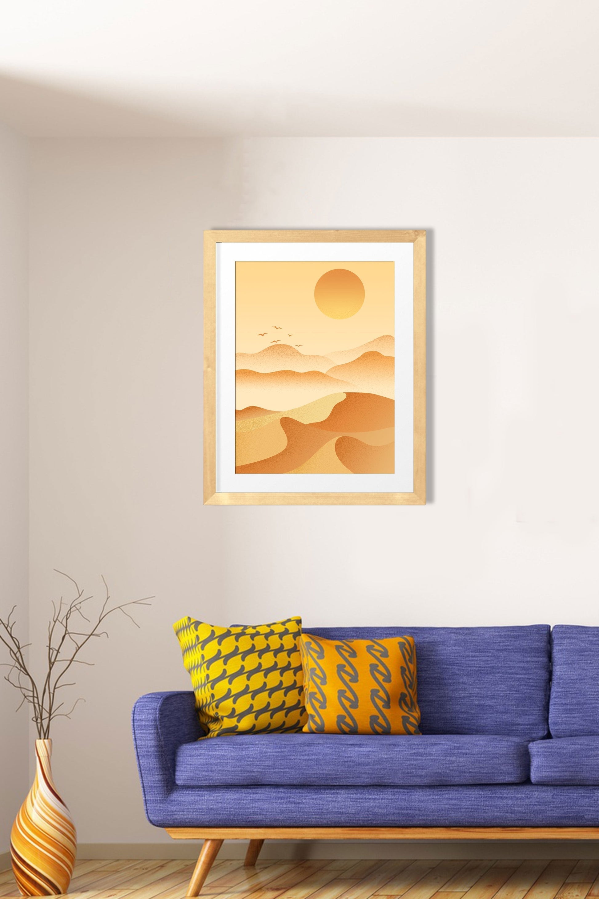 Sand dune Painting - Meri Deewar 2 : 3 Vertical Premium Wall Art Canvas by MeriDeewar