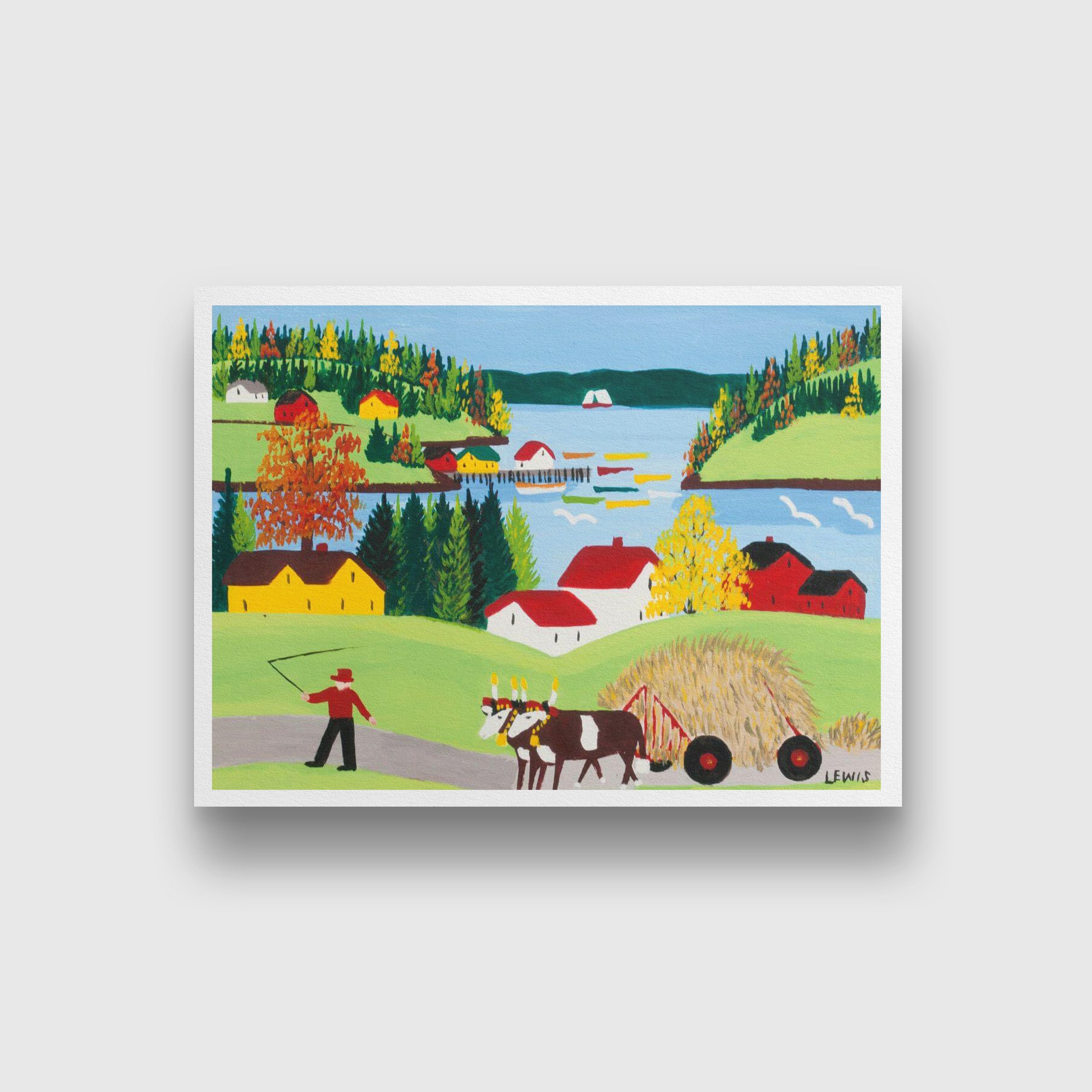 Sandy Cove Painting - Meri Deewar 4 : 3 Horizontal Premium Wall Art Canvas by MeriDeewar