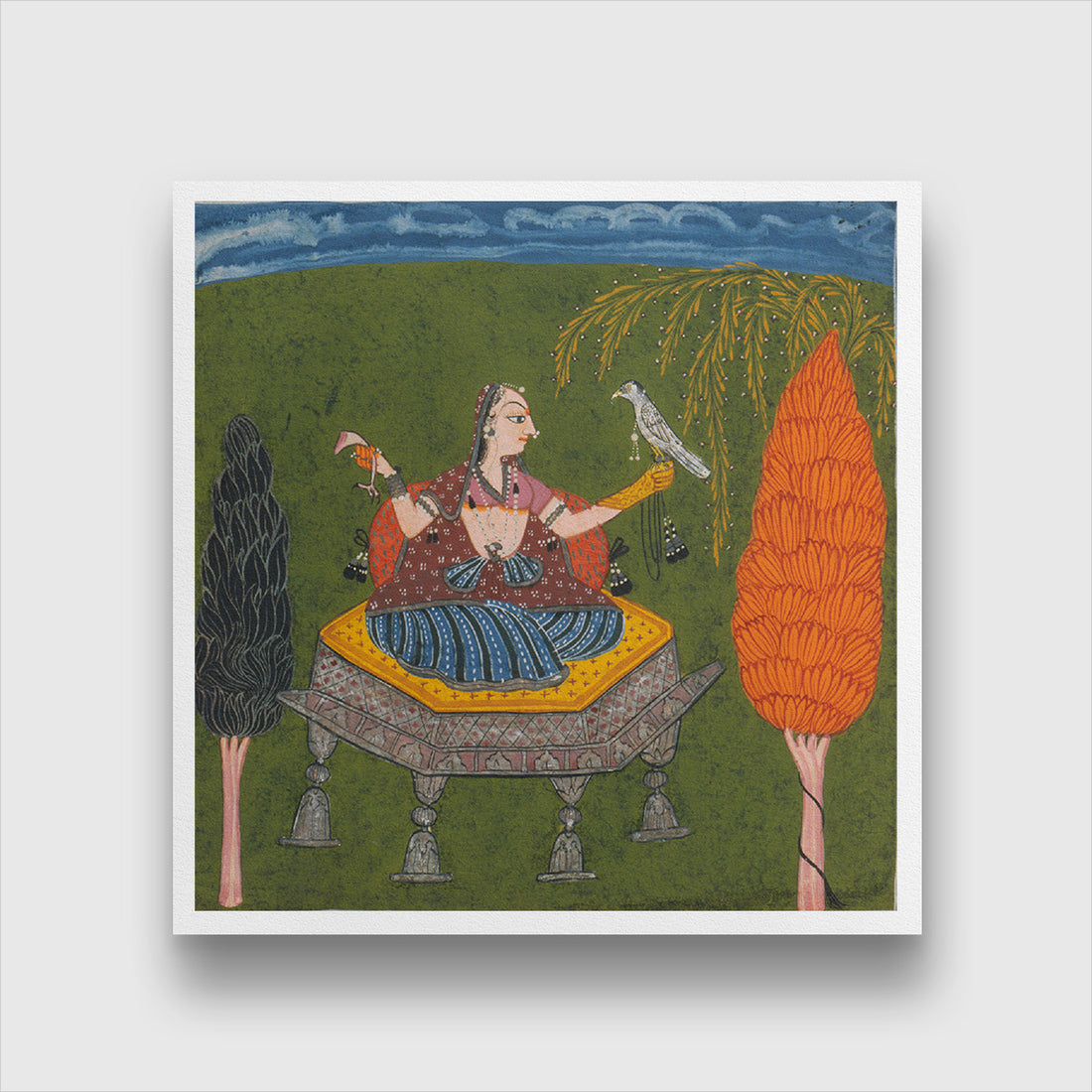 Sanveri Ragini Painting 1 : 1 Square Premium Wall Art Canvas by MeriDeewar