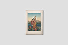 Sarasvati with a musical instrument, sitting on a lotus Painting - Meri Deewar 4 :5 Vertical Premium Wall Art Canvas by MeriDeewar