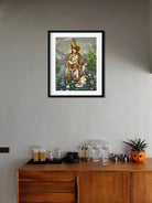 Saraswati Painting 4 :5 Vertical Premium Wall Art Canvas by MeriDeewar