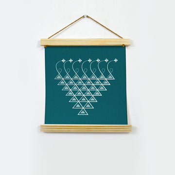 Saraswati Yantra 2 Hanging Canvas Painting - Meri Deewar Hanging Canvas Premium Wall Art Canvas by MeriDeewar