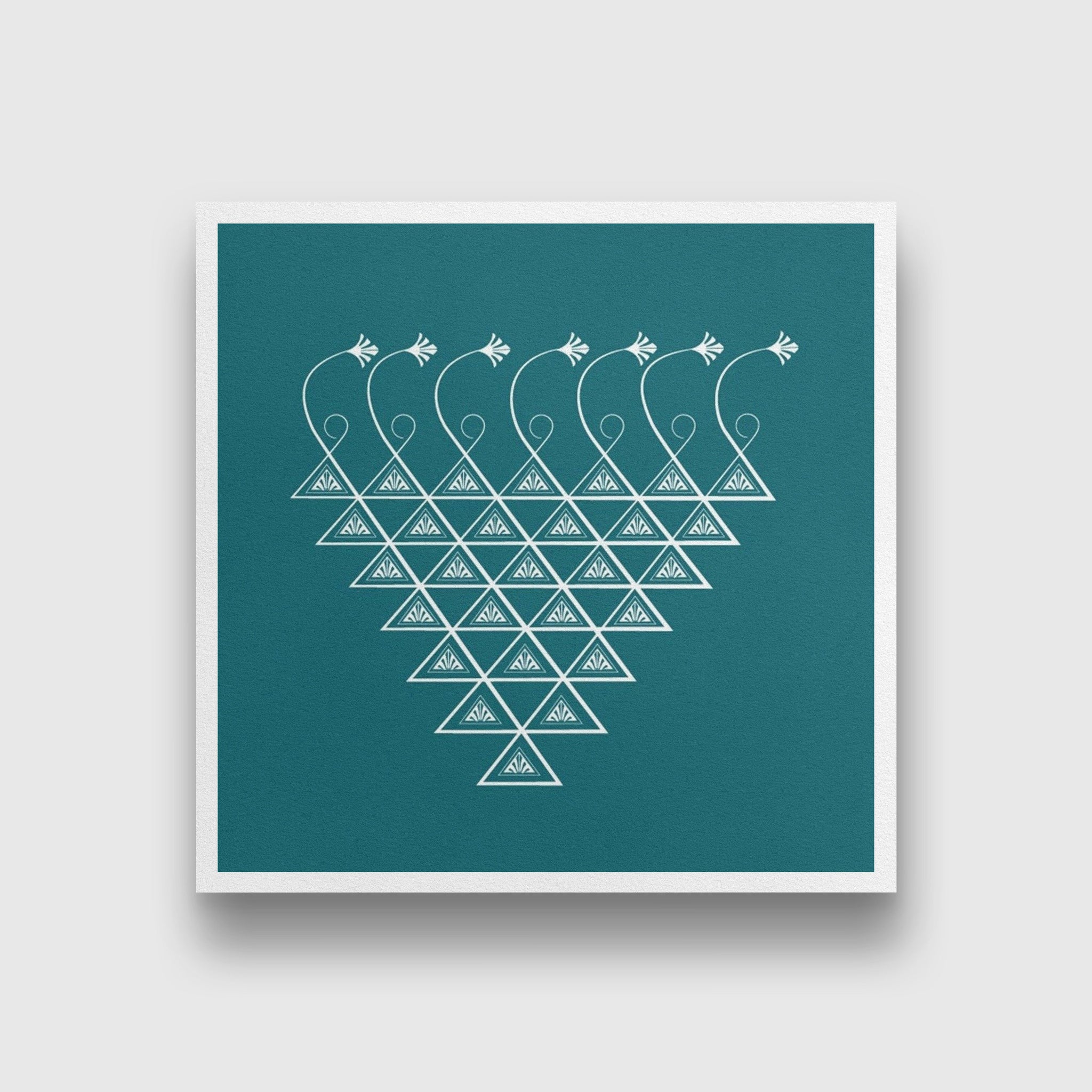 Saraswati Yantra 2 Painting - Meri Deewar 1 : 1 Square Premium Wall Art Canvas by MeriDeewar