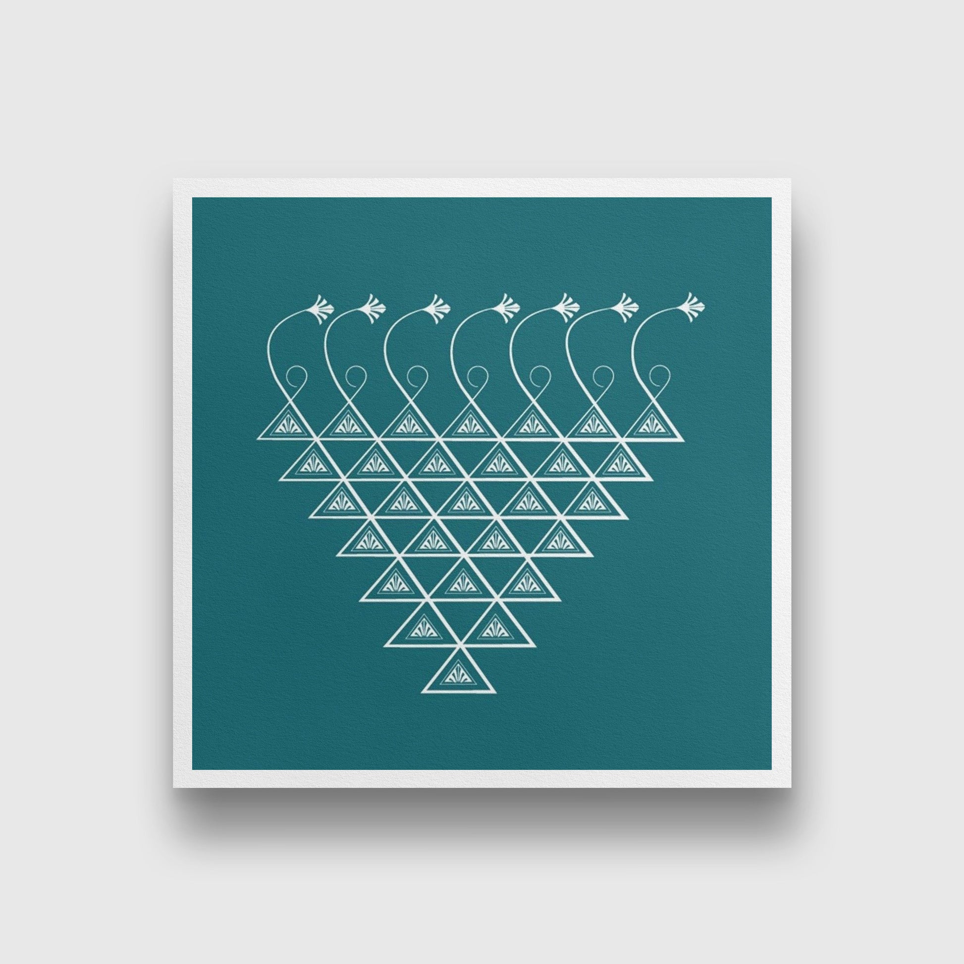 Saraswati Yantra 2 Painting - Meri Deewar 1 : 1 Square Premium Wall Art Canvas by MeriDeewar